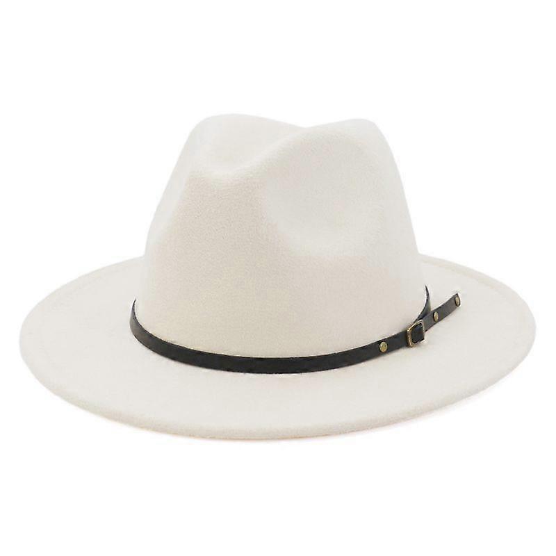 Ny ullfilt Fedora-hatt for kvinner eller menn