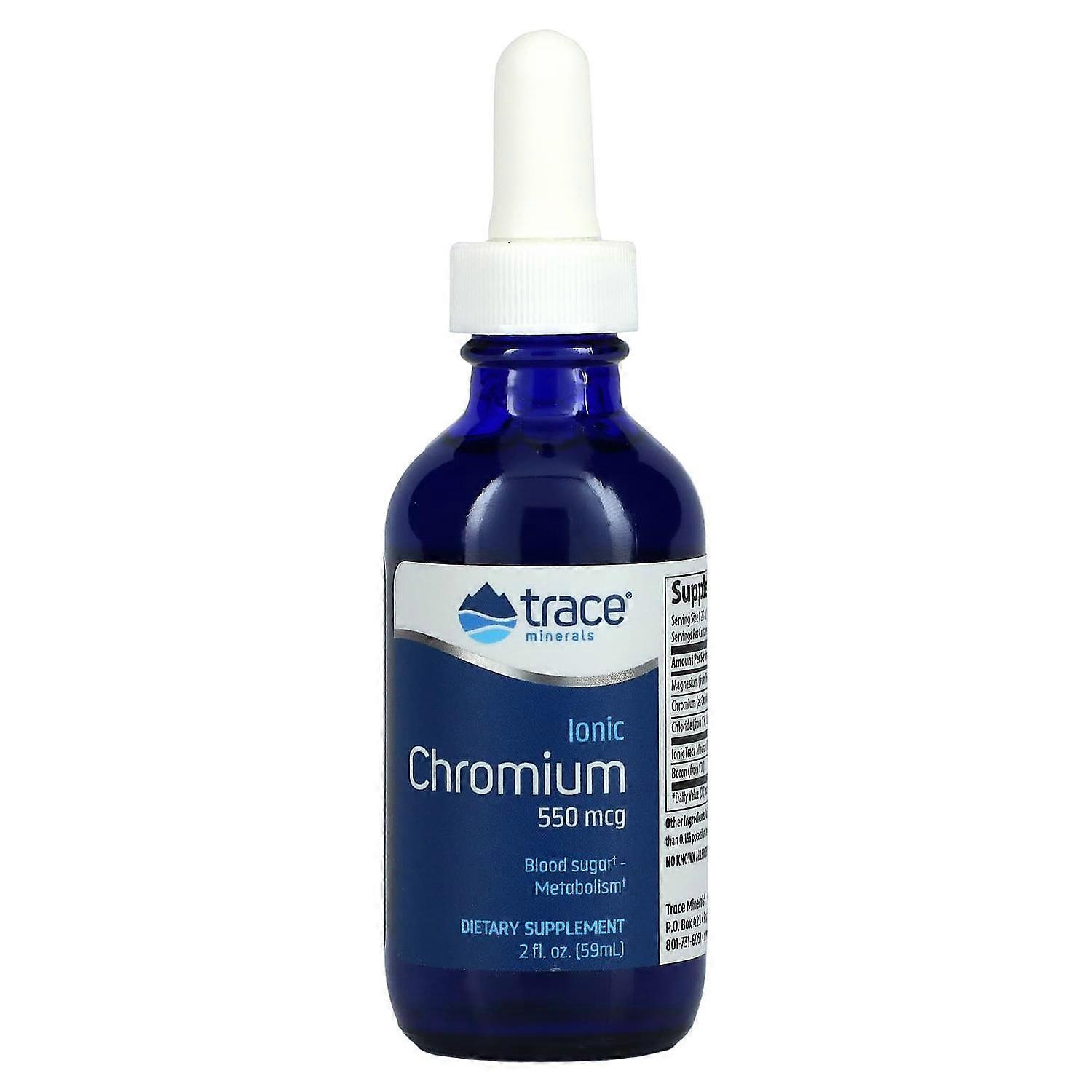 Trace Minerals ÃÂÃÂ¬ÃÂÃÂ, Ionic Chromium, 550 mcg, 2 fl oz (59 ml)