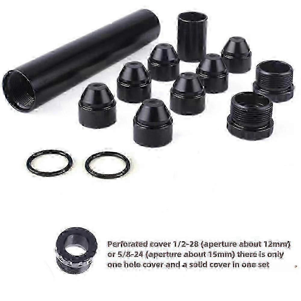 Aluminum Alloy Fuel Filter Kit with 1/2-28 & 5/8-24 Threaded Caps, for Automotive & DIY, Part No. g2024131852