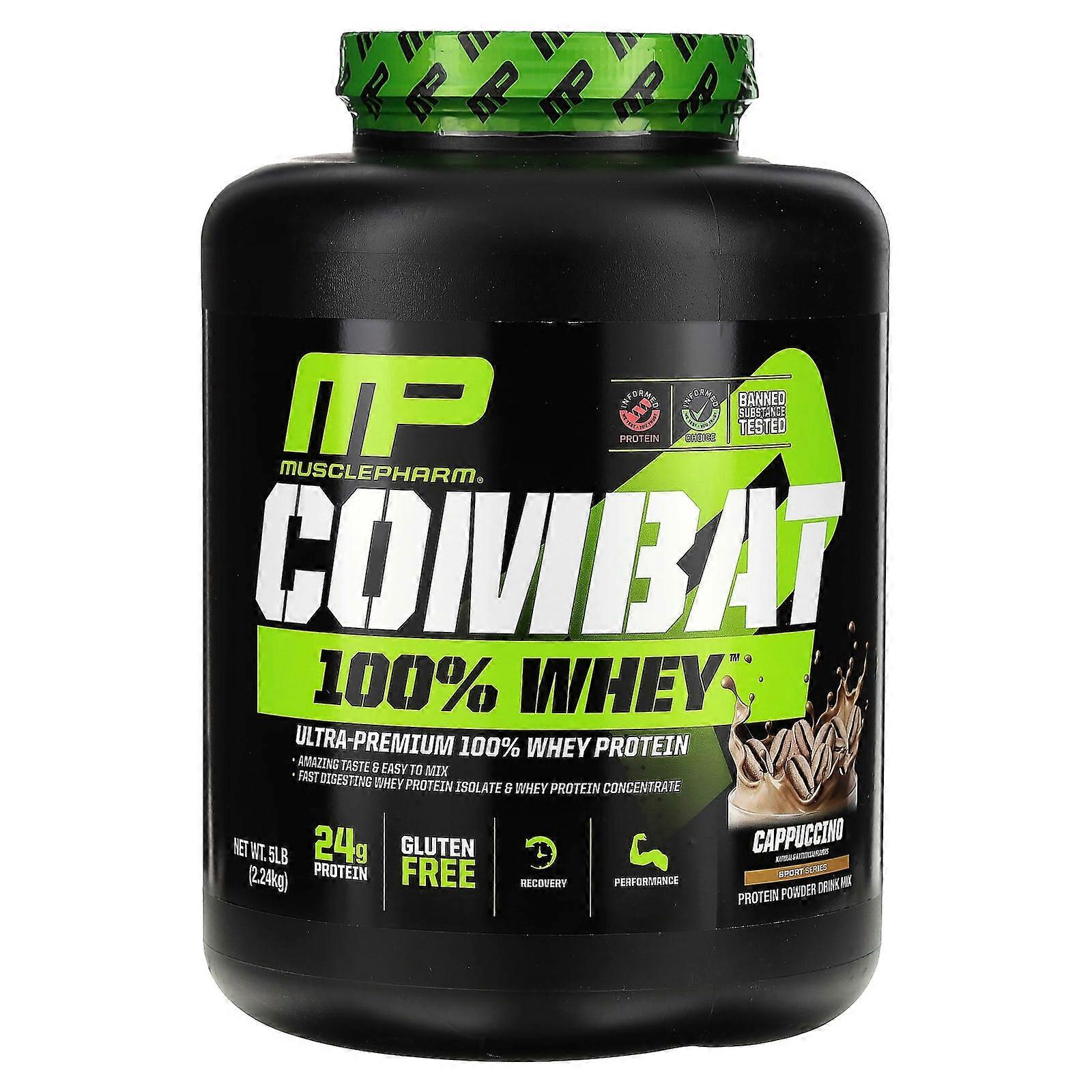 Combat 100% Whey Protein, Cappuccino, 5 lb (2.24 kg)
