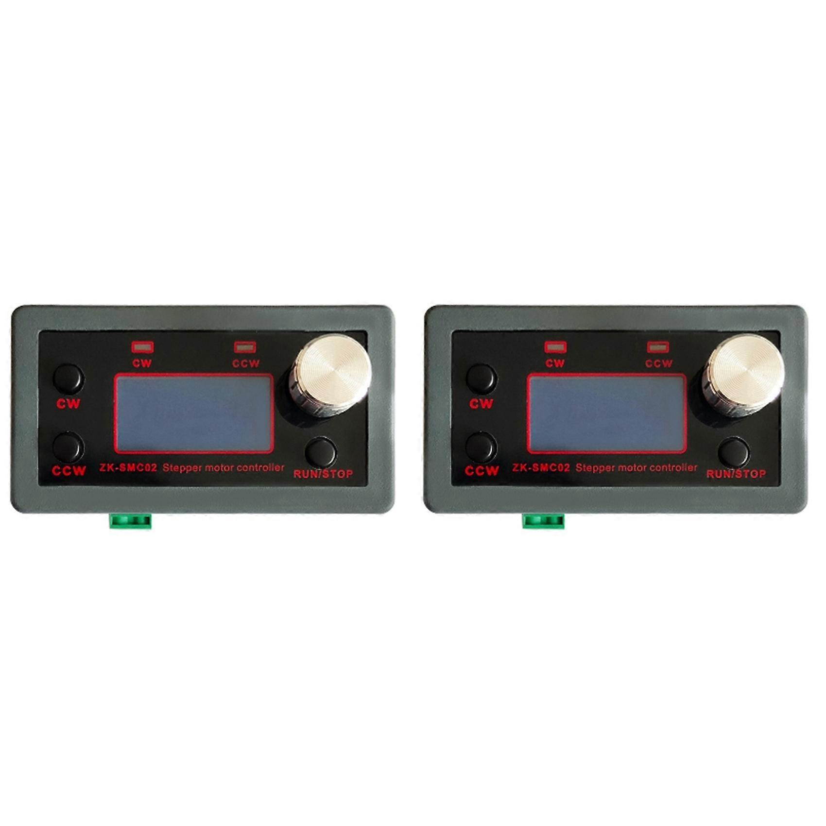 2X SMC02 Stepper Motor Forward and Reverse Module Control Board Pulse/Speed Control Module/Speed Display Driver Package