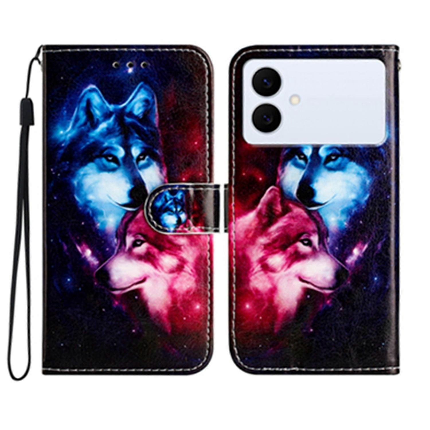 For Samsung Galaxy S26 Edge Wallet Case Printed Pattern PU Leather Stand Phone Cover with Strap