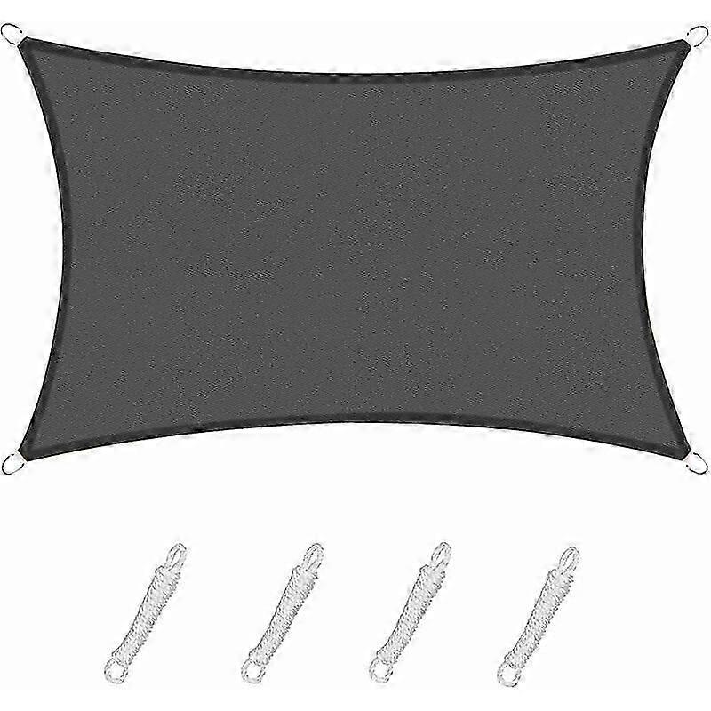 Rectangular Square Shade Sail 2.5X3m Graphite Color, Waterproof Canvas 95% UV