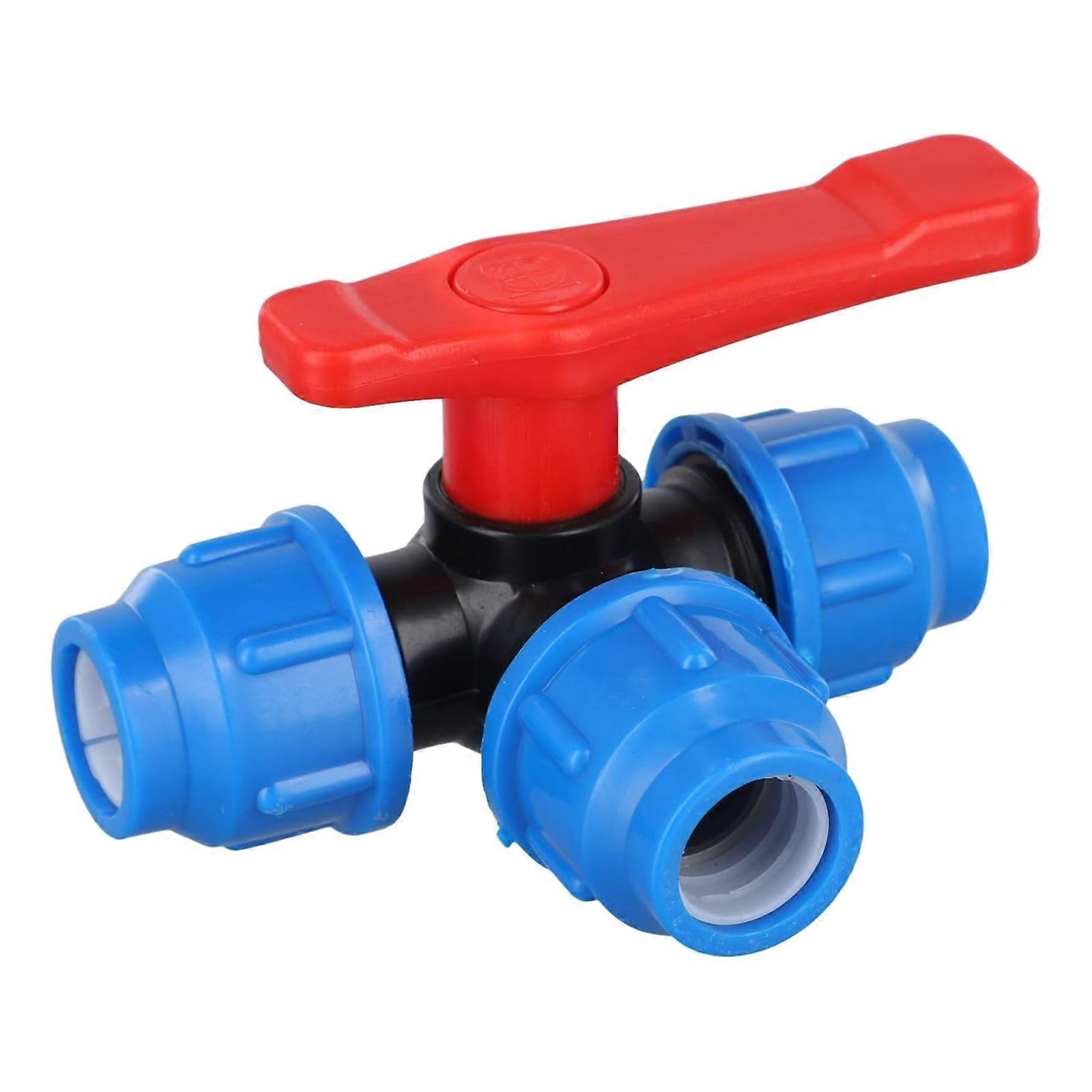 PE Pipe Ball Valves No Welding Required Strong Water Flows Control System Simple Install for DN15 DN20 Connection Multicolor