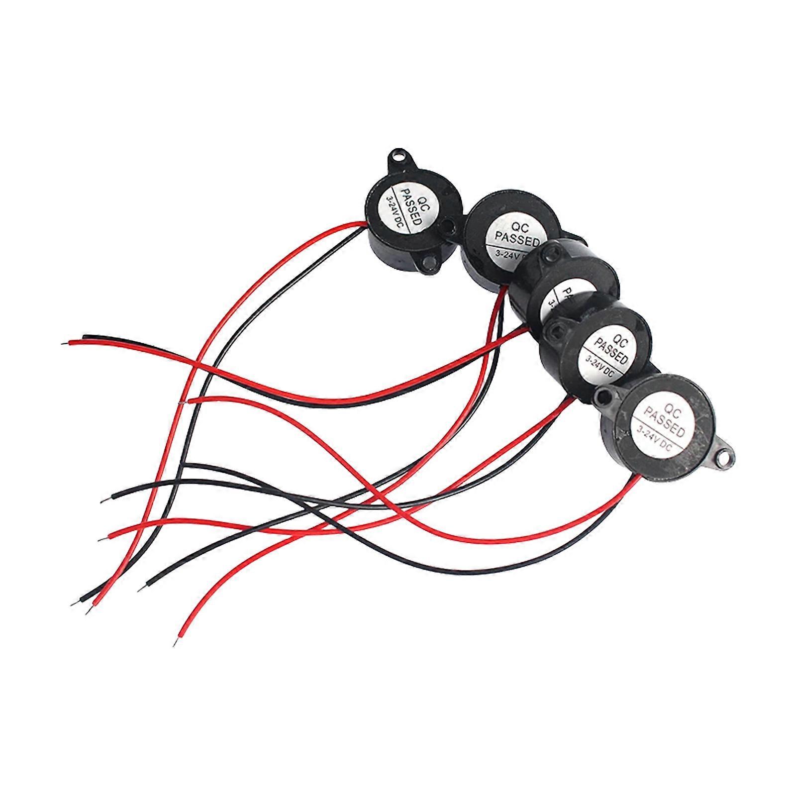 5 Pieces High Powered 85dB Buzzers Alarm 2kHz±500Hz FrequencySuitable  for Automotive Electrical Systems Industrial Use Multicolor