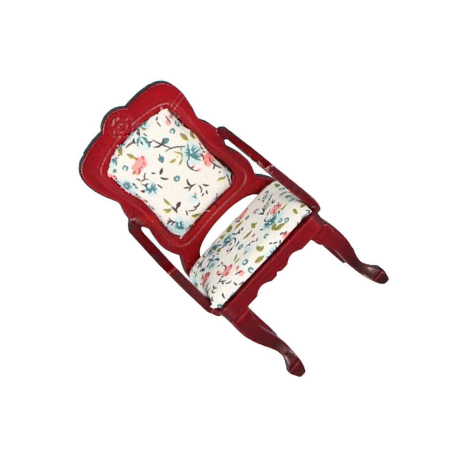 Enduring Small Dining Seat For Dollhouses Figures Plastic Build Precise Conventional Pattern Design Multicolor