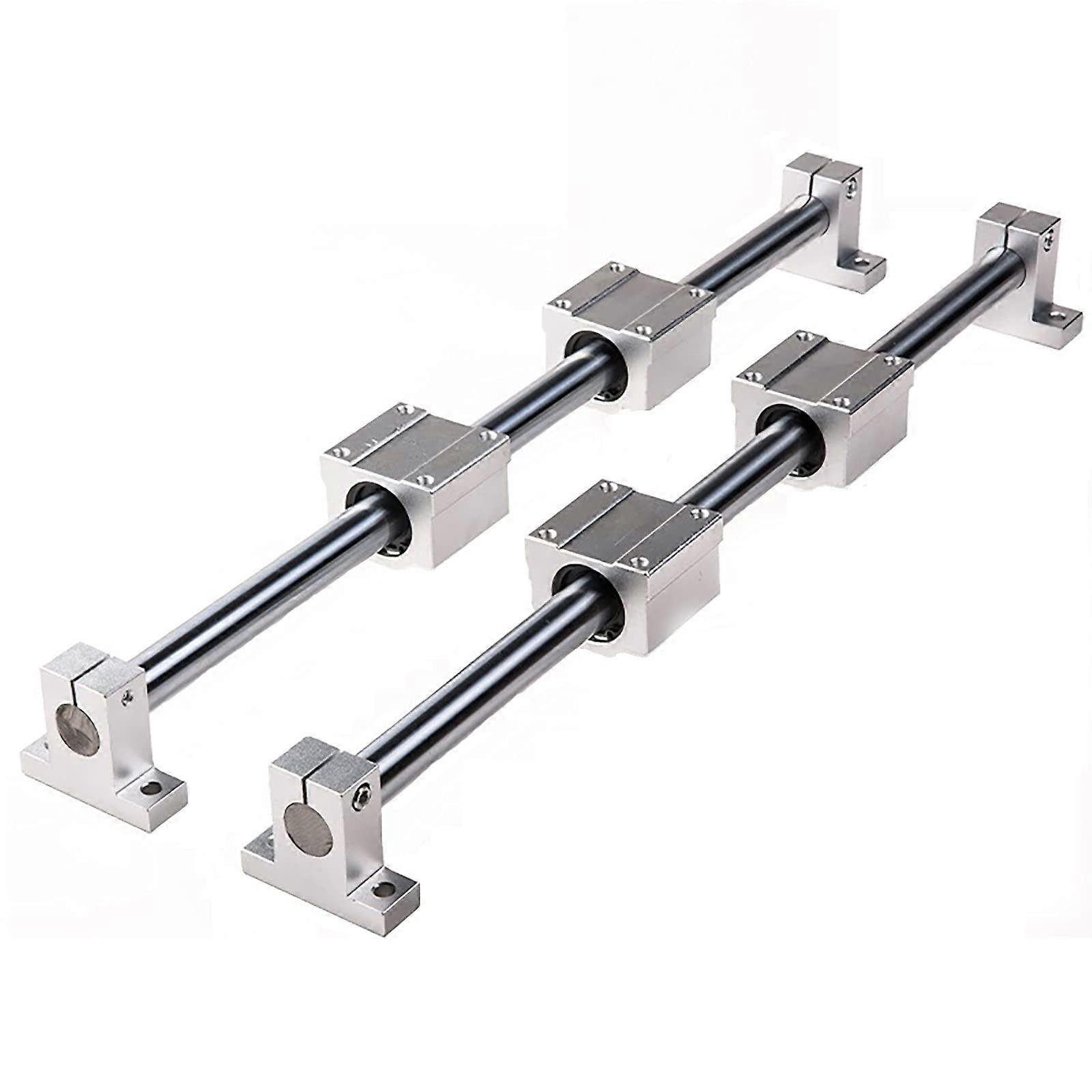Linear Shaft 12 Mm Diameter, 300 Mm Length, 2 Pieces, Bearing Blocks, Brackets, Guide Rail Set