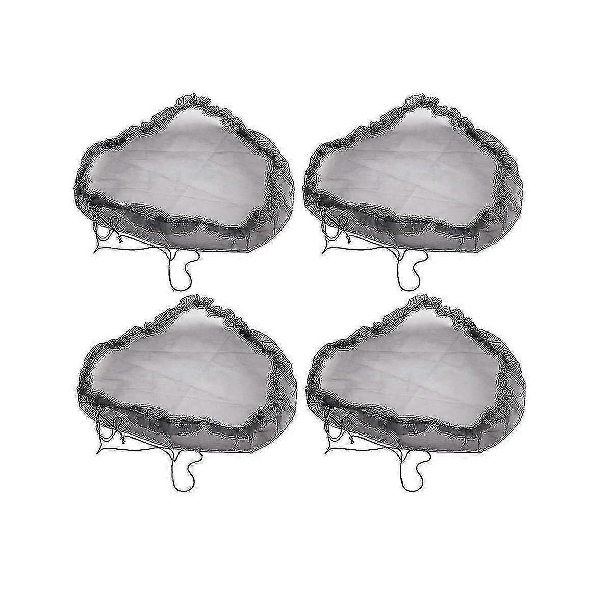 2024 4 Pack Rain Barrel Net Covers - Leaf Resistant Rain Barrel Net Covers With Drawstring