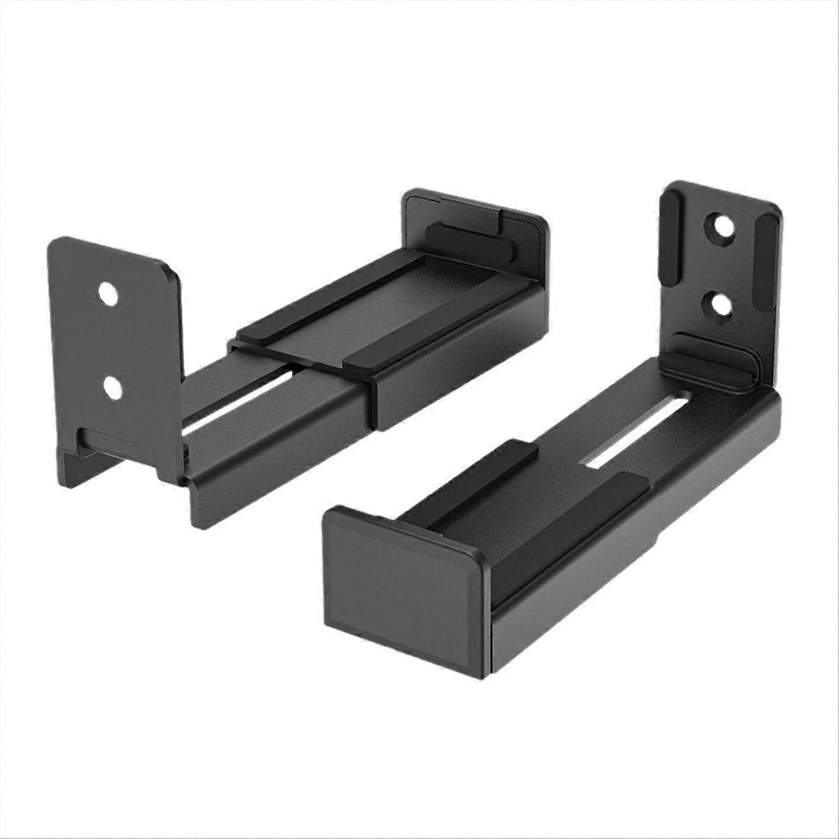 2PCS Universal Soundbar Wall Mount Depth Adjustable Speaker Wall Mount Under TV Bracket for Soundba