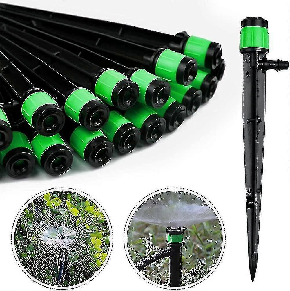 100pcs Irrigation Drippers Drip Emitters, 360 Degree Adjustable Irriga