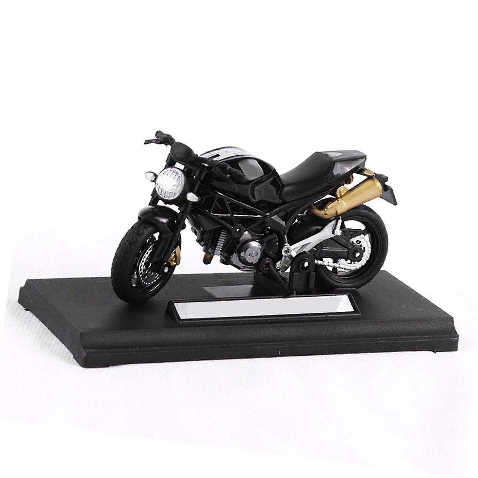 Motorcycle Toy Pull Back Alloy Simulation Educational Portable Motorcycle Model for Kids Black