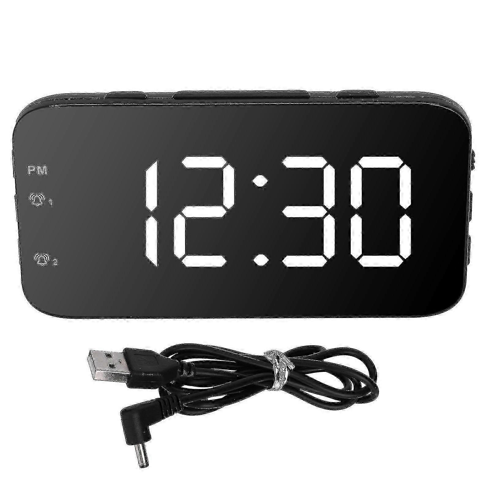 LED Digital Alarm Clock Desk Clock with Snooze for Bedroom Home Travel 2025