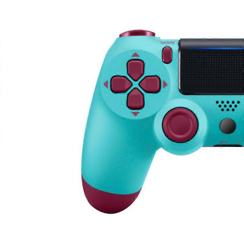 Wireless Game Controller PC Bluetooth Gamepad with 6-Axis Gyroscope and Dual Vibration for PlayStation 4/Slim/Pro/PS3 Console Computers-Berry Blue