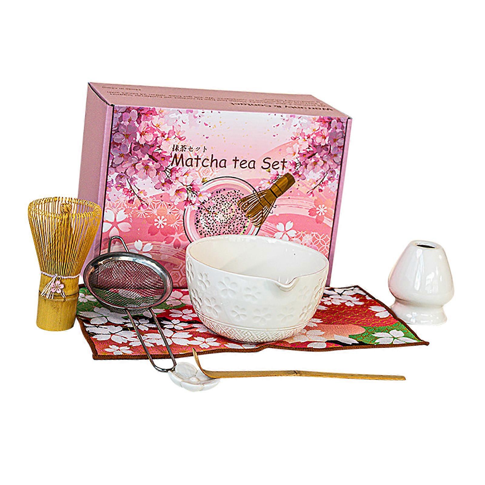 7 Part Earthenware Matcha Teapoys Additional Luminousness Heat Holding Ergonomic Pulls Multiple Functional Tisane Merchandise For Home Ceremony  White