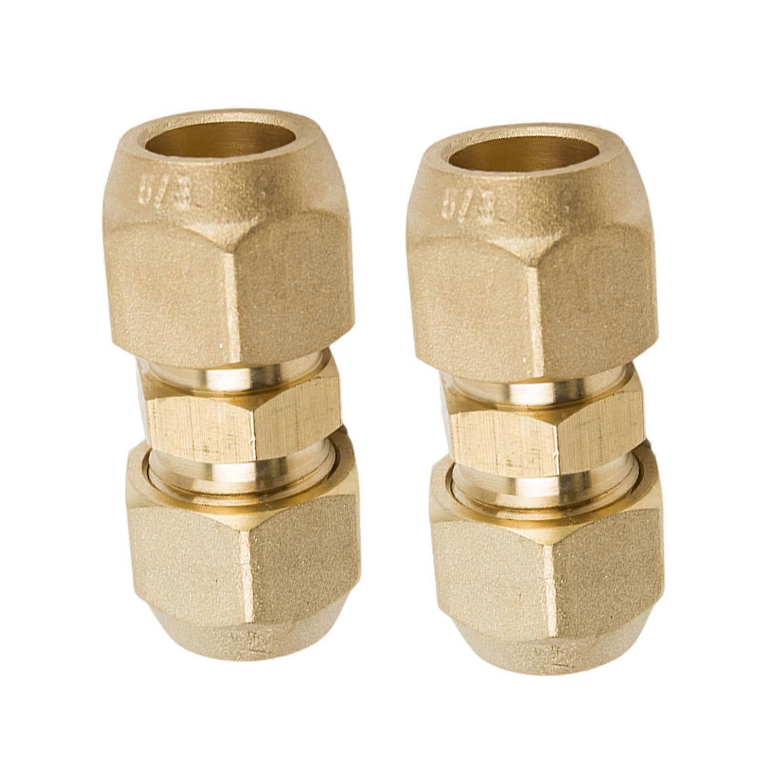 Accuracy Engineered Double Port AC Copper Tube Coupling Corrosion Resistant Brass Construction for Split System Install Multicolor