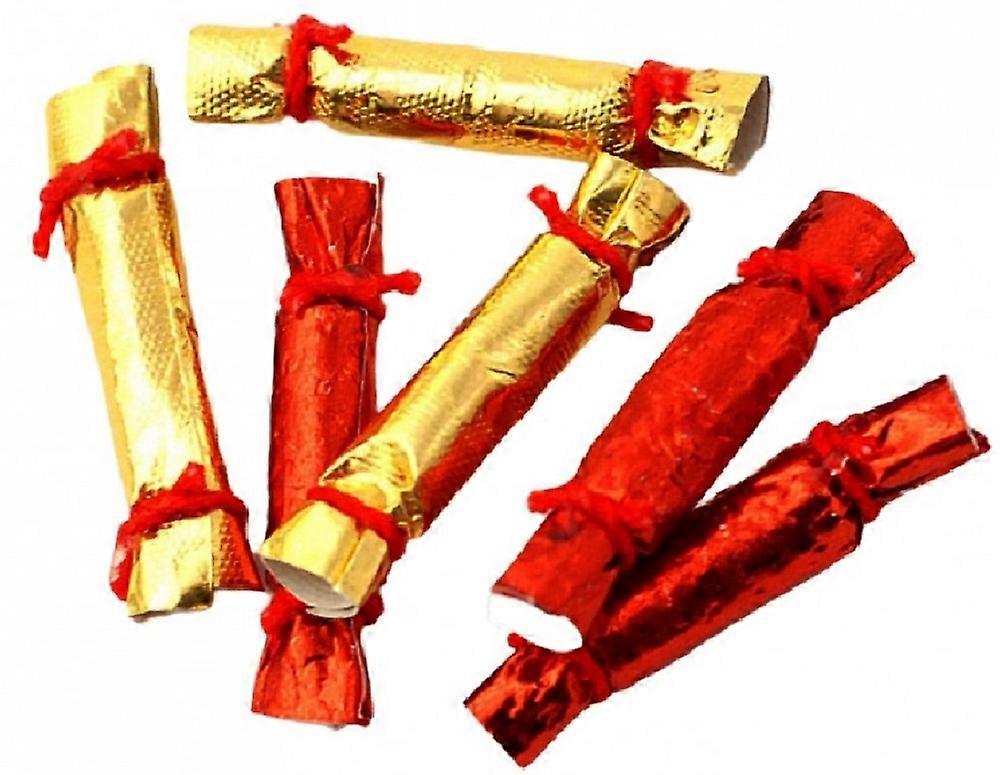 Dockor Hus Guld & röda jul crackers miniatyr butik matsal tillbehör 1:12