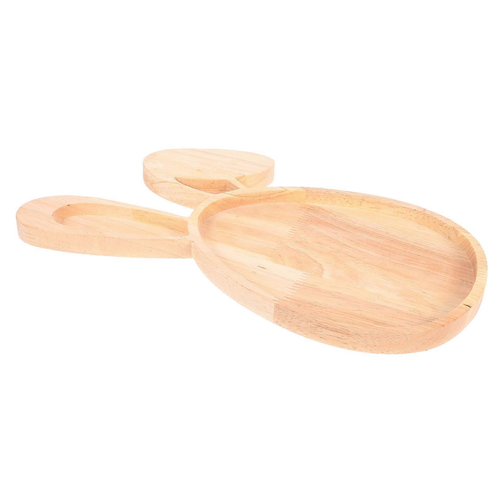 Påskebordhareformet trebrett Dekor serveringsbrett Rustikk tredekorativt brett