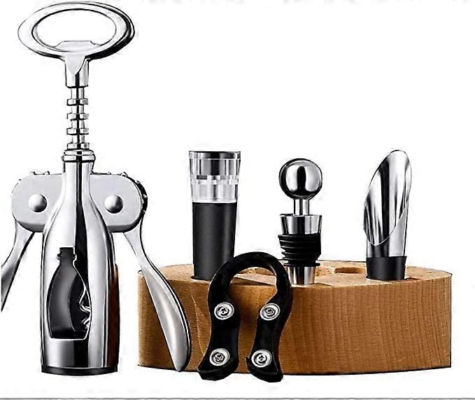 Wine Corkscrew with Bottle Opener and Foil Cutter in Sandalwood for Sommeliers and Bartenders
