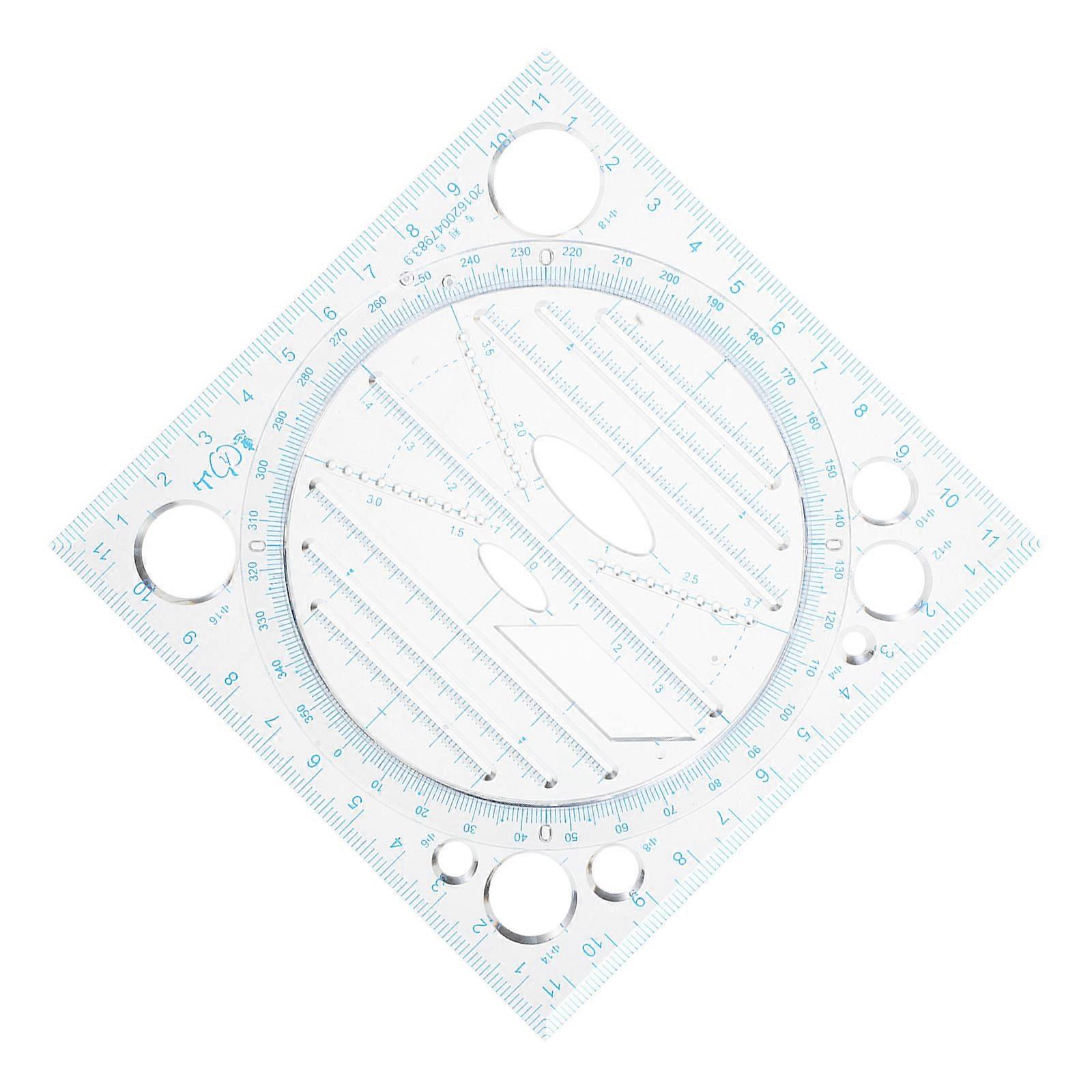 Plastic Circle Stencil Precision Engineering Tool Multifunctional Design Engineers 1Set