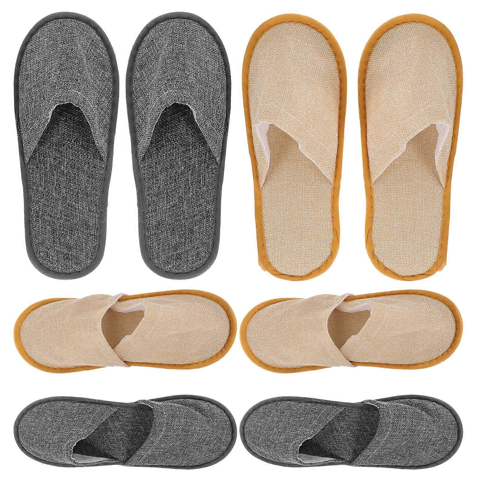 Engångs tofflor för hotell Halkfria linnetofflor 6 par