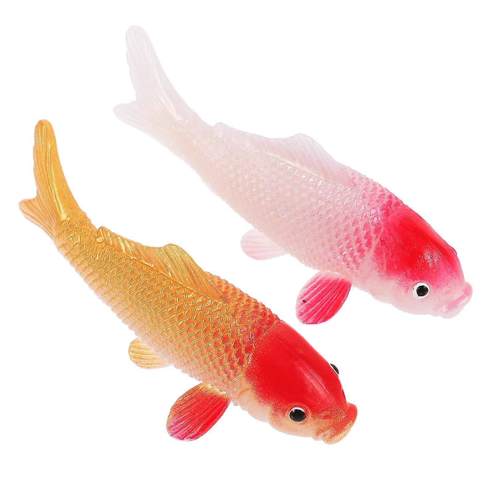 Artificial Koi Fish Decor for Fish Tank with 2Pcs Realistic Goldfish Models
