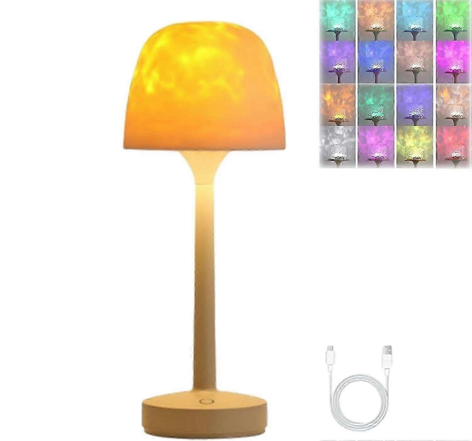 RippleGlow Dual-Mode Ambient Lamp16Color RGB LED Water Ripple Projection Light