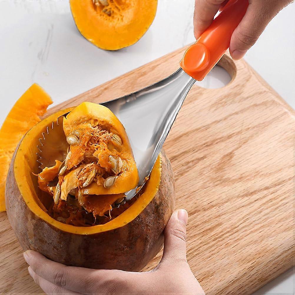 Pumpkin Carving Tool with Stainless Steel Scooper and Fruit Corer for Squash and Melons