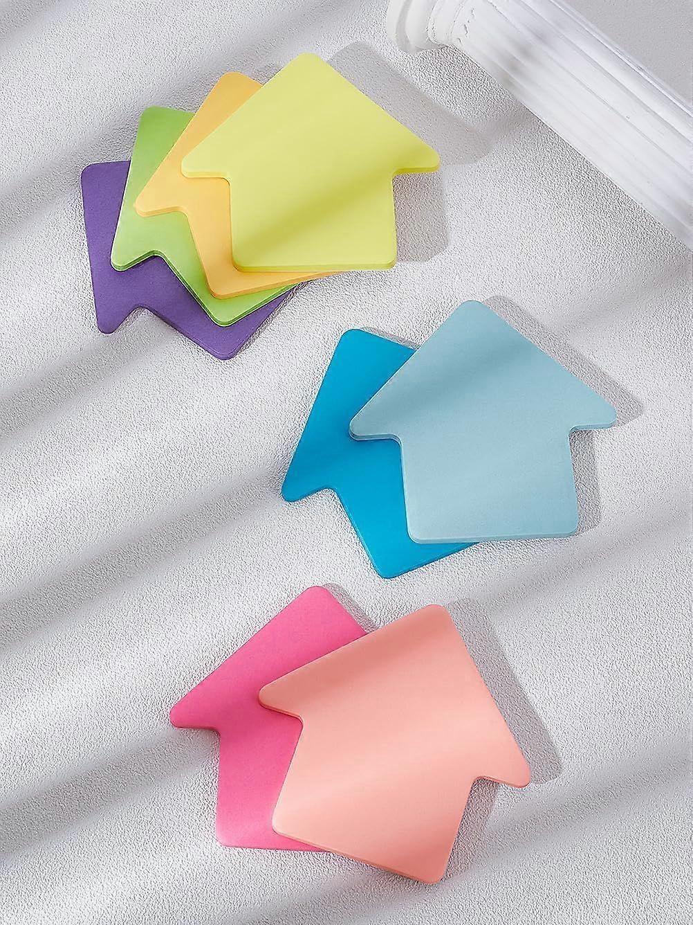 6Pcs Paper Sticky Note Pads Mixed Color Memo Pad Self-Stick Pads Office Supplies for Desk Durable Post Stickies for Office School Home Meeting Reading