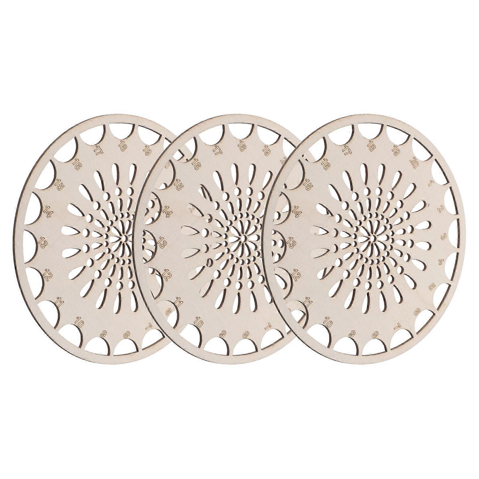 Cross Stitch Thread Organizer Wooden Thread Holder for 3Pcs Storage