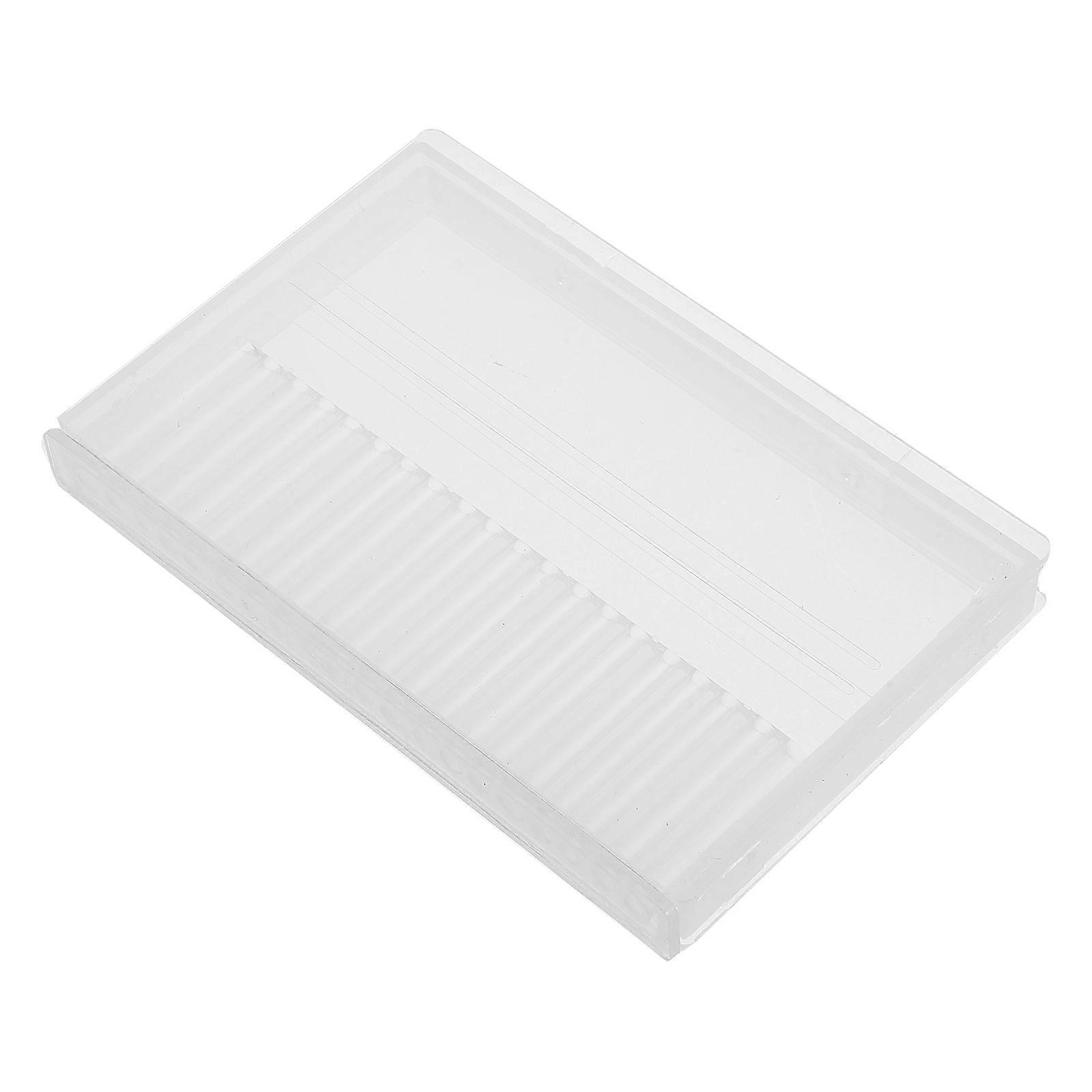 Nail Drill Bits Holder Plastic Container for Manicure Drill Bits Storage