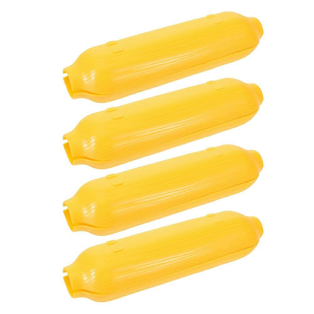Corn Tray Serving Plates for Party Use 8Pcs Yellow Set