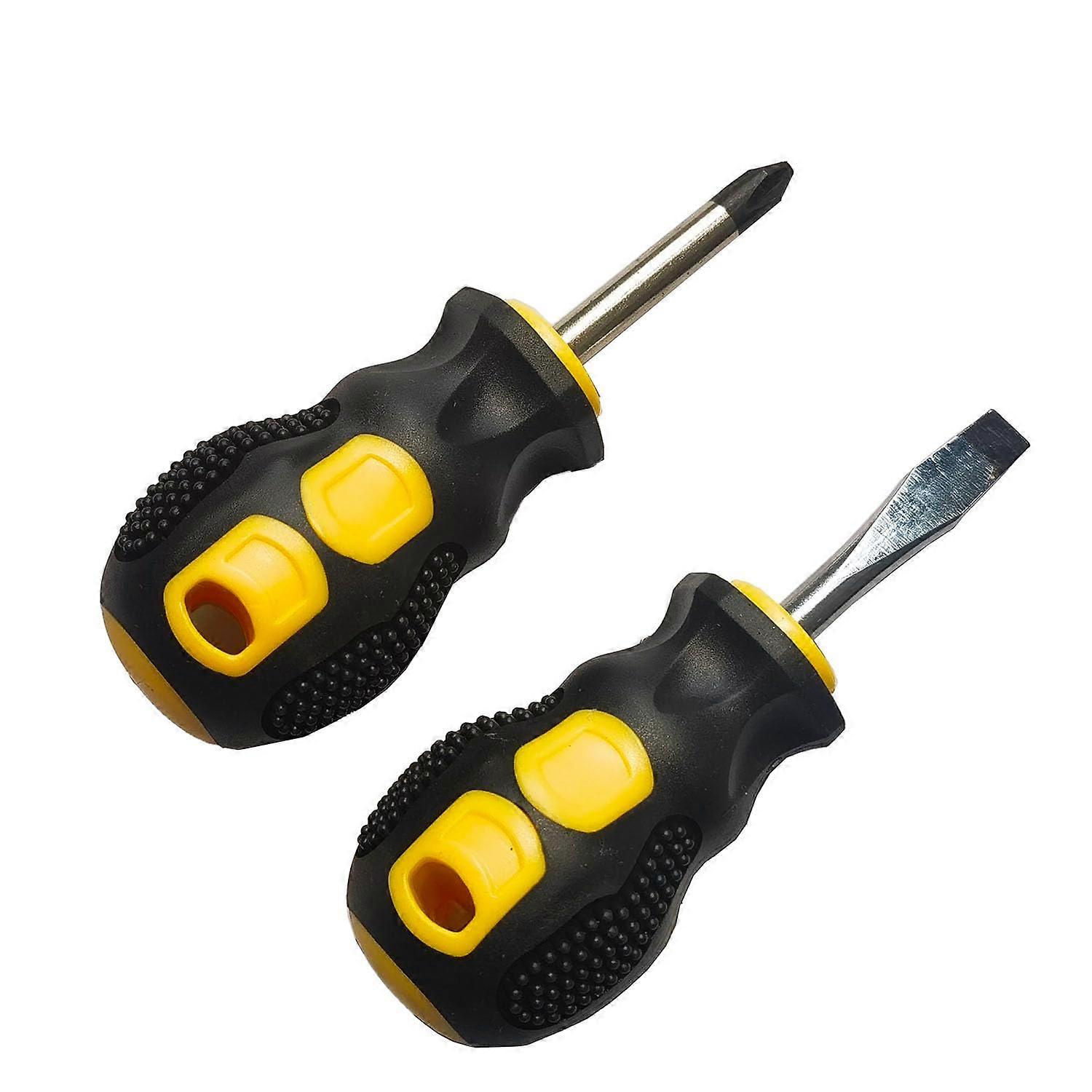 2PCS Pocket Screwdriver Set with Magnetic Tips, Mini Phillips and Flathead for DIY