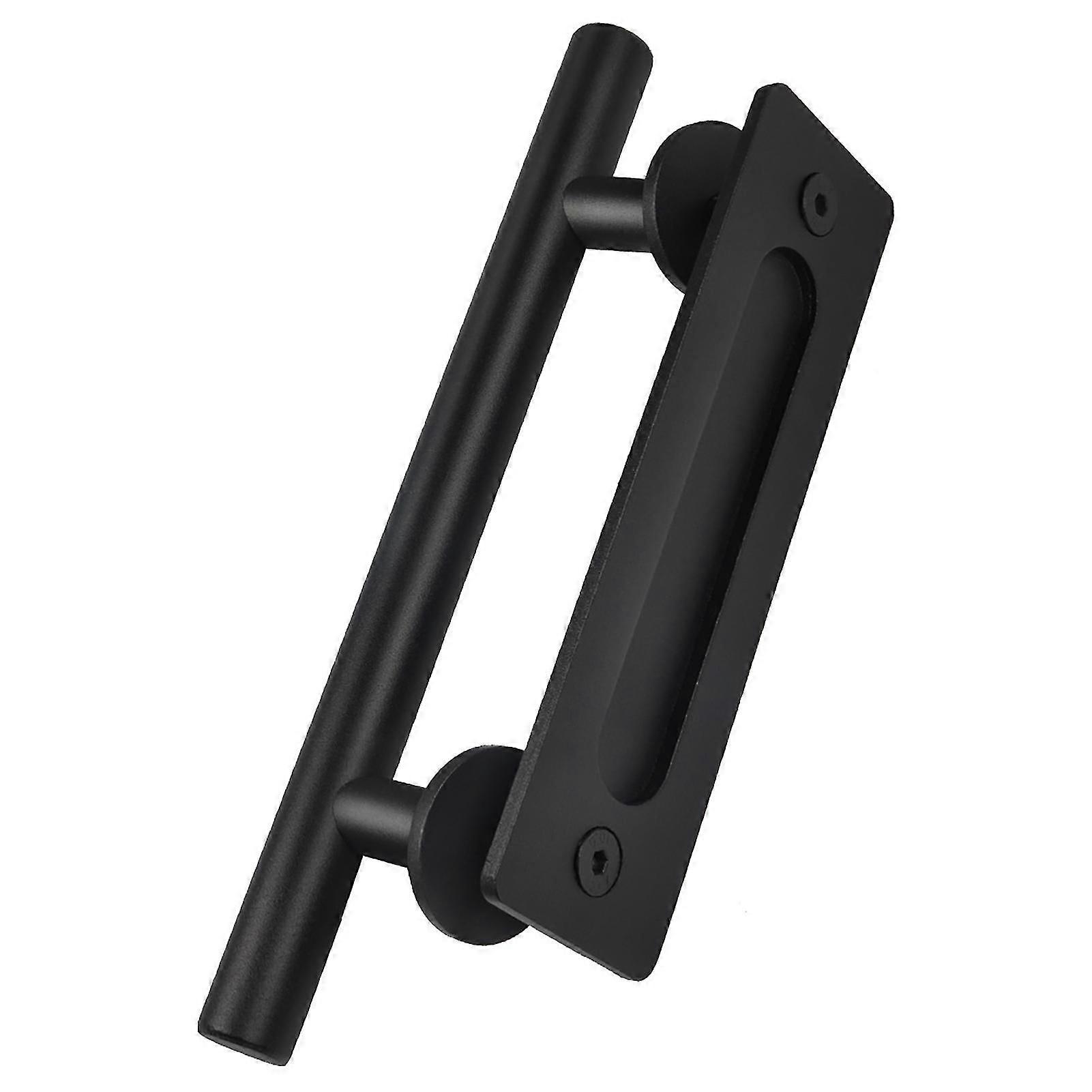 1set gate knott moderne solid rustfritt stål låve tre dørhåndtak for innendørs