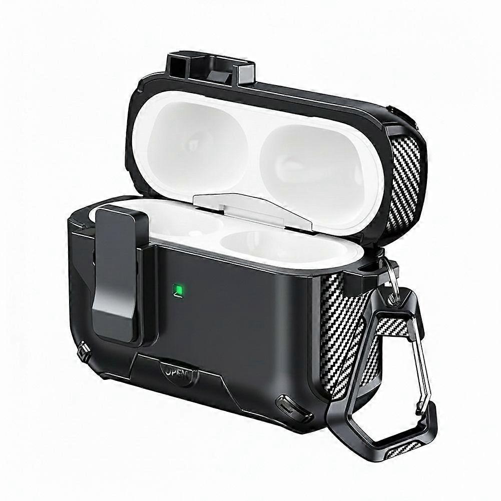 For AirPods Pro 2nd Generation Protective Case, Magnetic Stand, Switch, Bluetooth Protective Case, Black