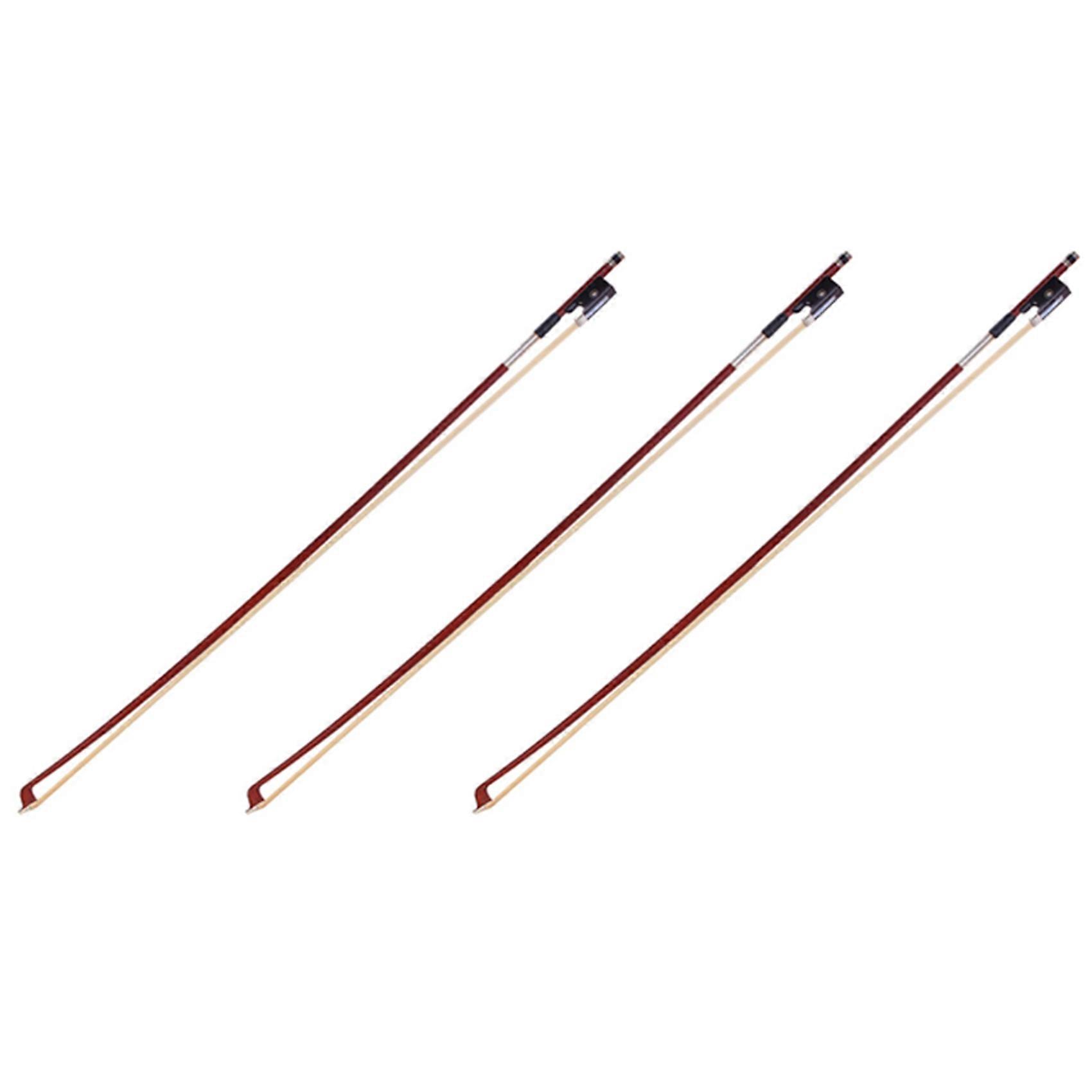 3X Black Octagonal Bow Children Playing Durable Violin Bow Musical Instruments 4/4 Portable Learn Practice Bow