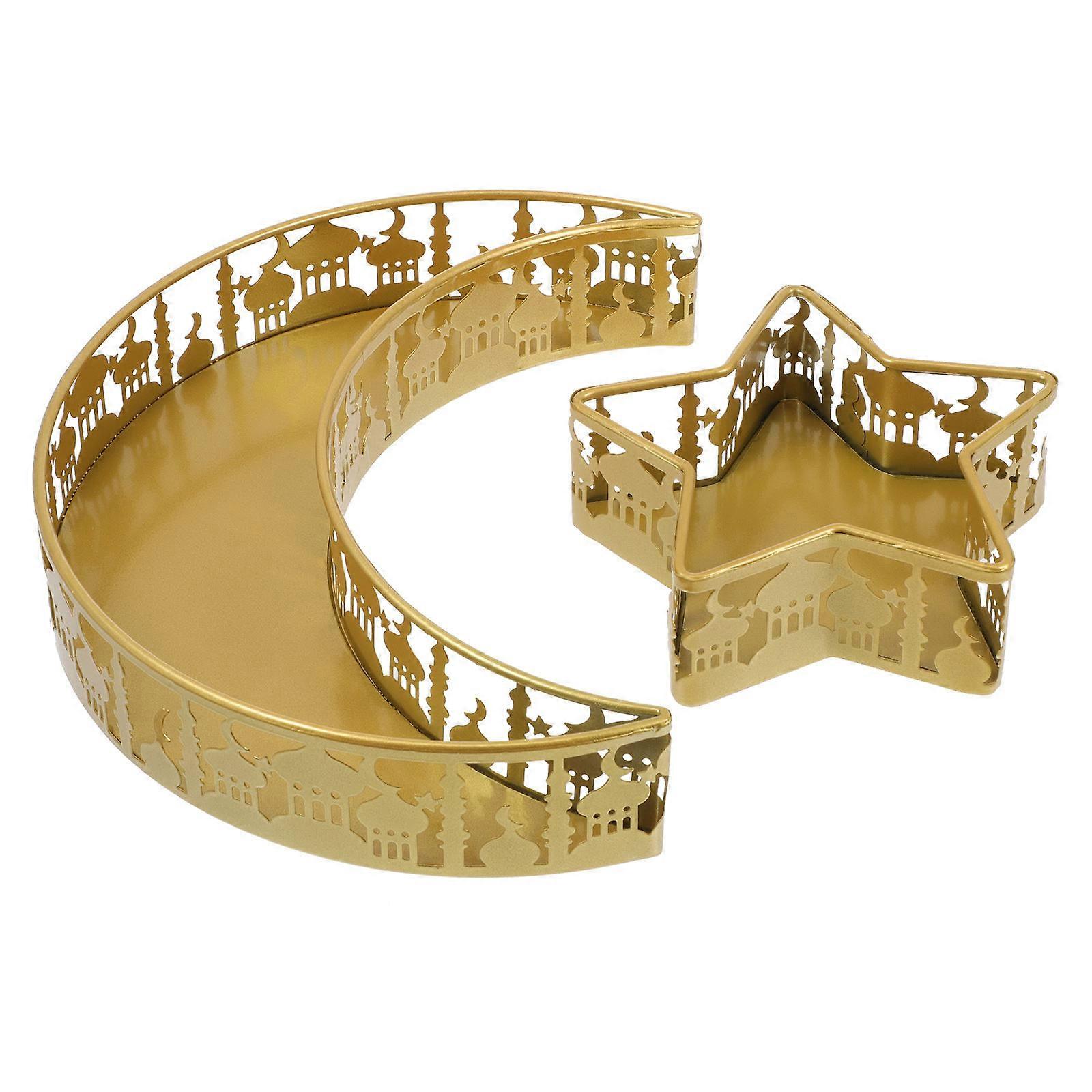 Retro Star Tray Iron for Storage Use 2Pcs Set