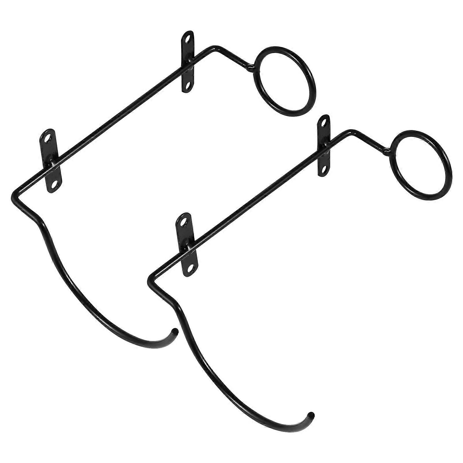 Iron Rack Wrought Iron Display Rack for Storage 2Pcs Black