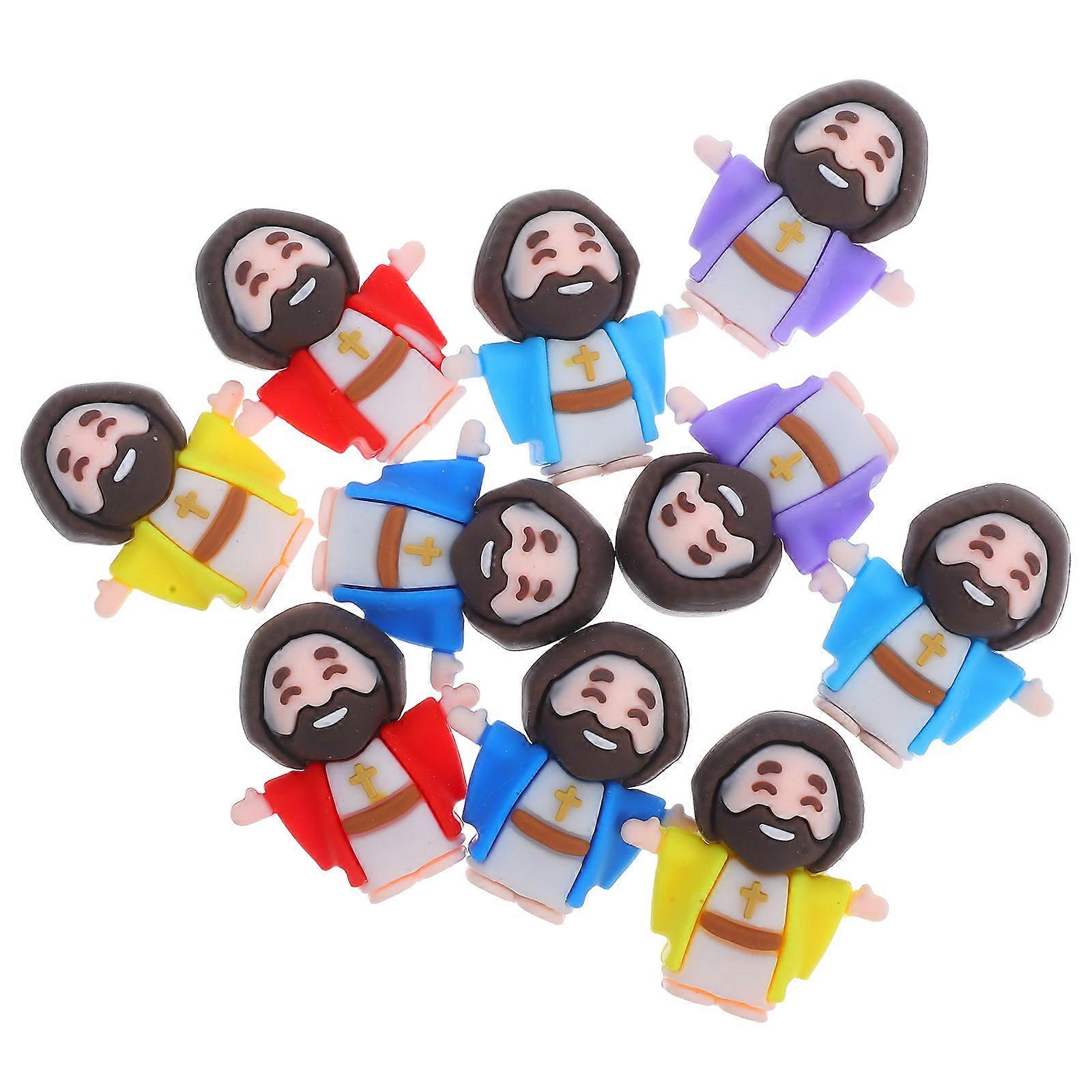 Nativity Figurines Mini Jesus Figurines for Baptism Presents 10Pcs