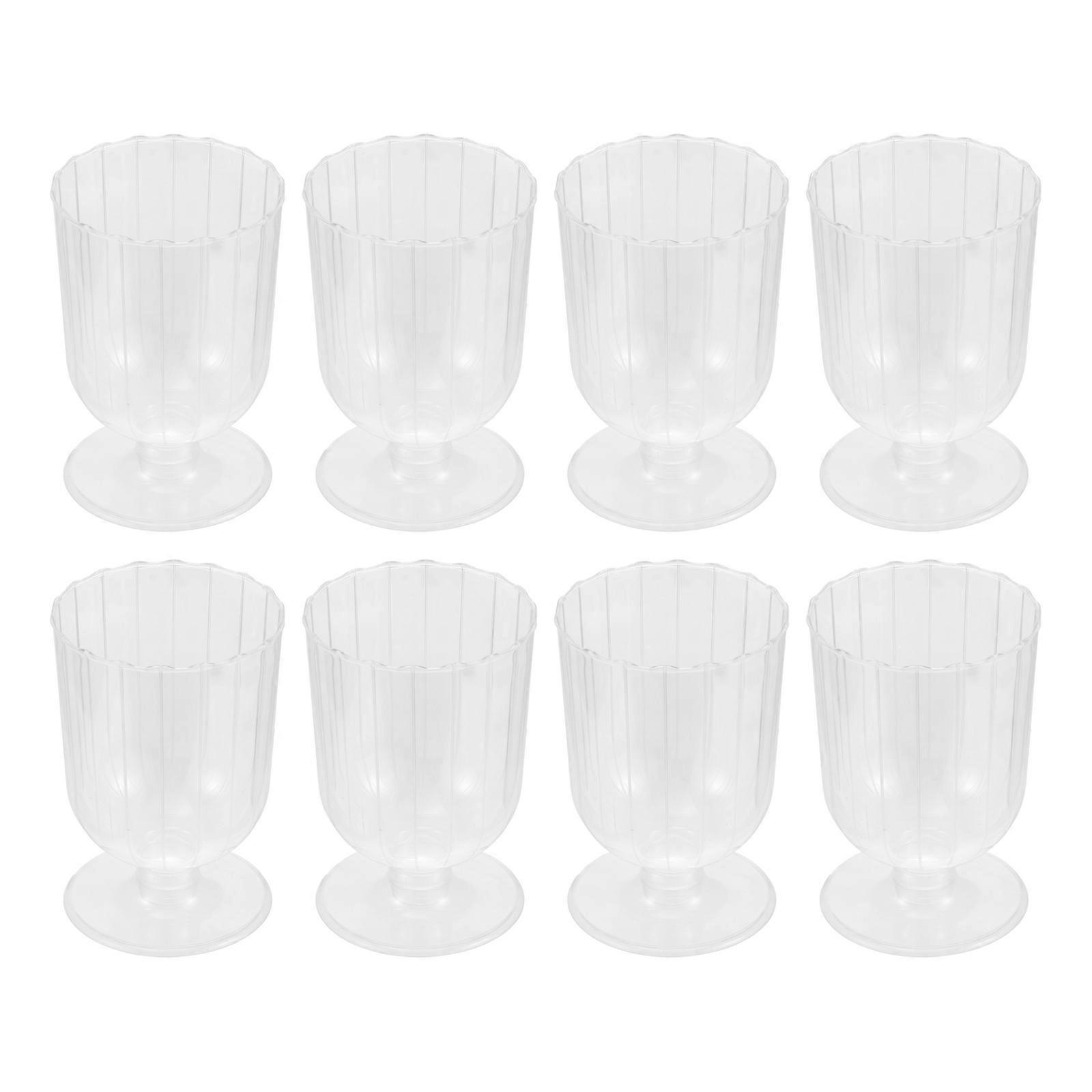 Stripe Wine for Party Use 20Pcs Transparent Goblets