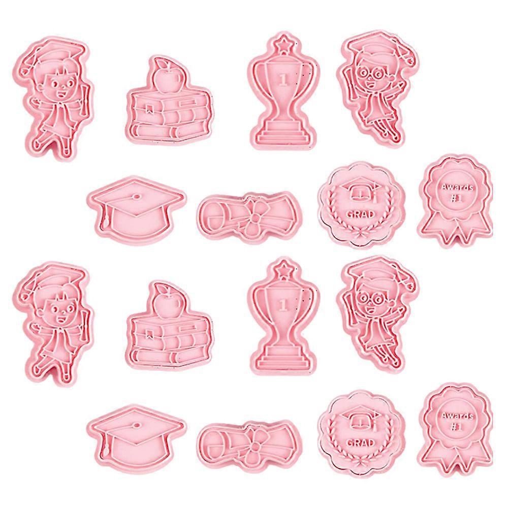 Graduation Cookie Cutter 16Pcs Baking Mold Set for DIY Home Baking