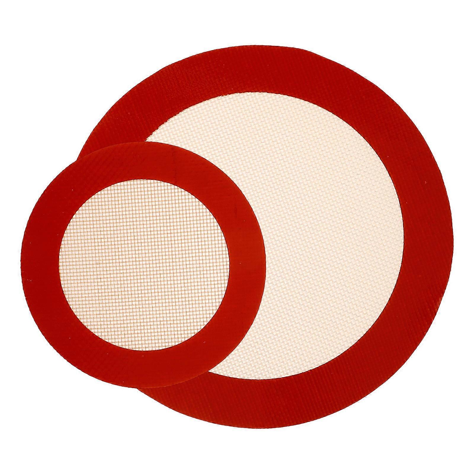 Multicolor Silicone Baking Mat for Baking Use 2Pcs Round Reusable Mats