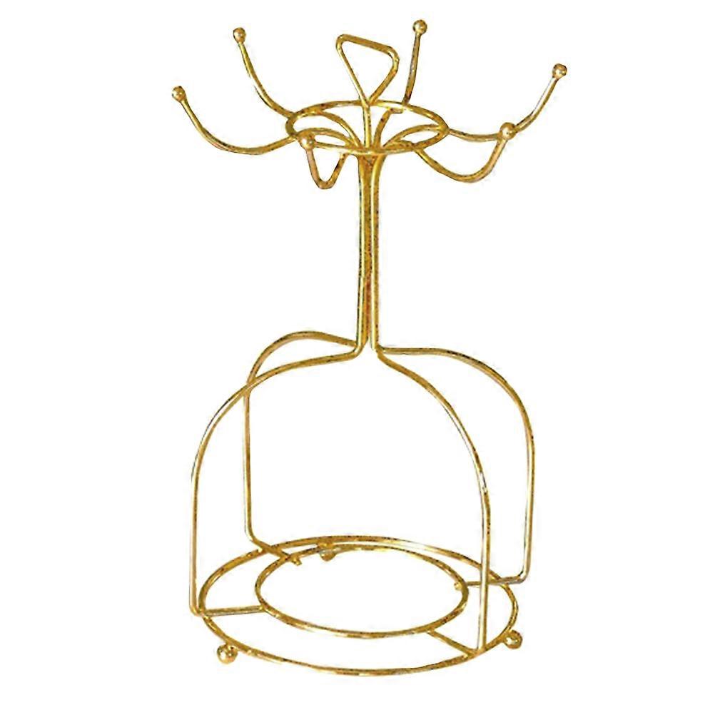 Iron Mug Rack for Storing 1Pcs Solid Metal Cup Holder in Elegant Gold