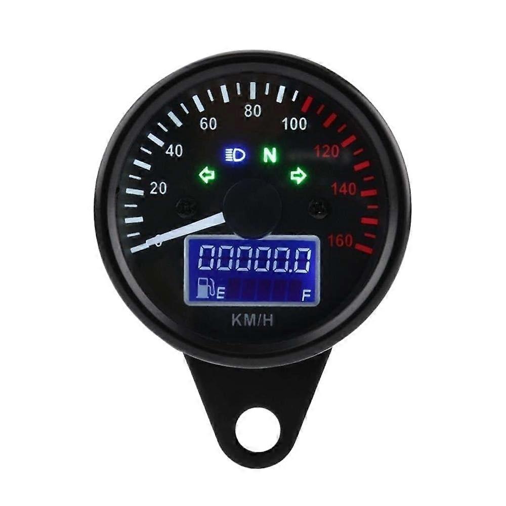 Motorcycle Digital Speedometer with Odometer RPM Gauge Backlight Universal Fit Black