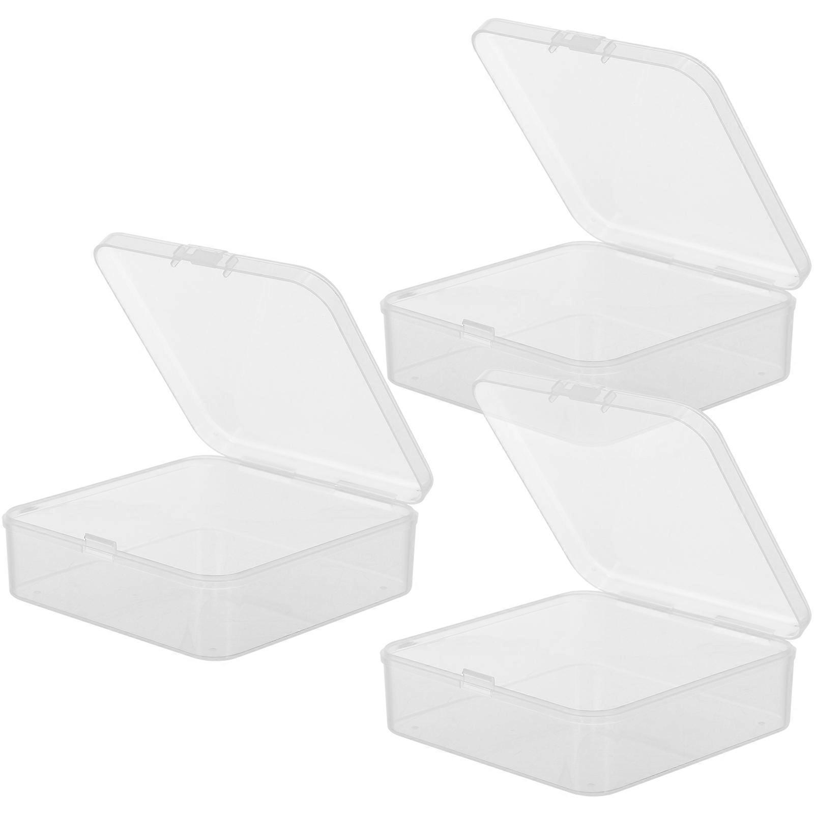Multi-Functional Plastic Storage Boxes for Storage Use 3Pcs White PP