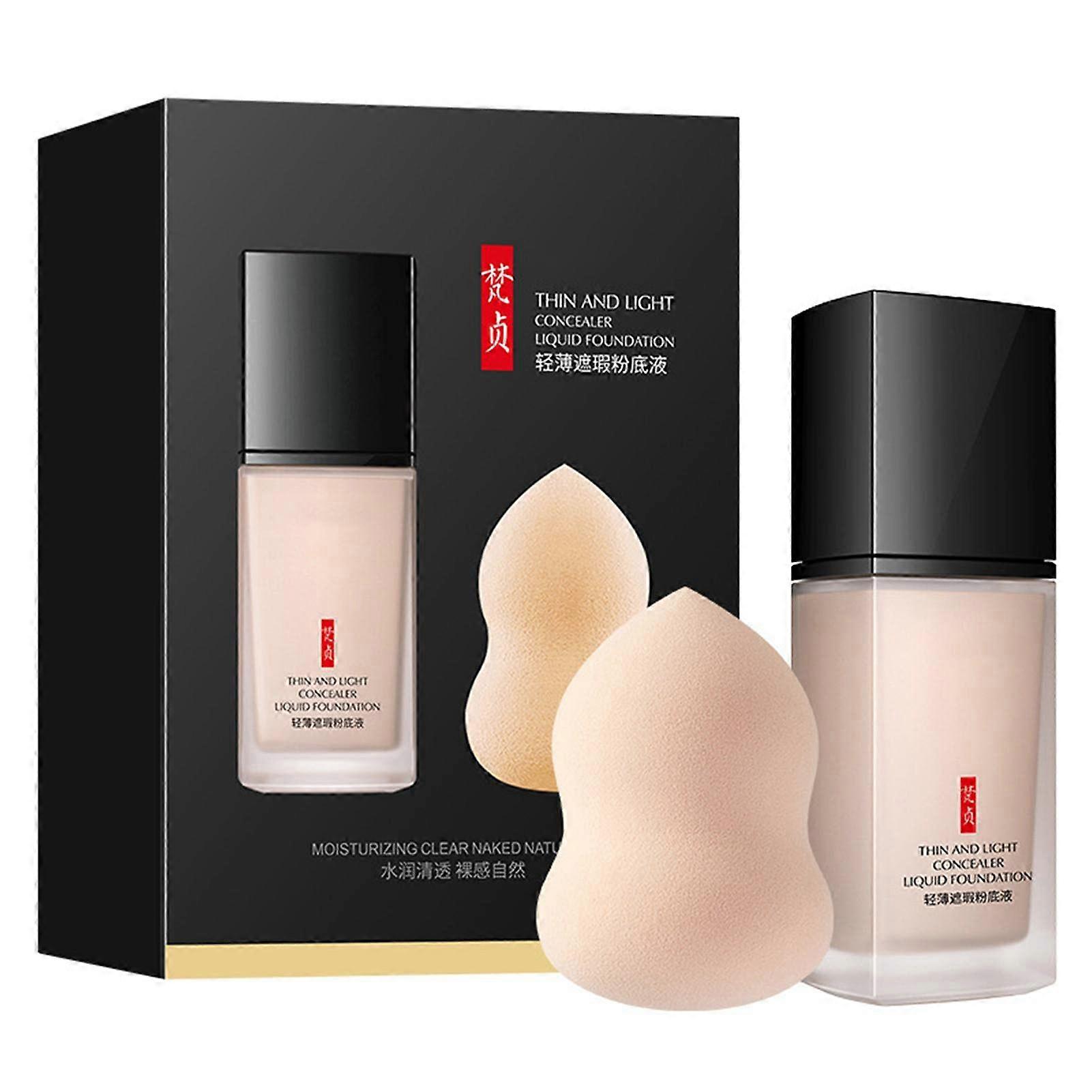 Matte Liquid Foundation 30ml Long Lasting Waterproof Oil Control Full Coverage Lightweight
