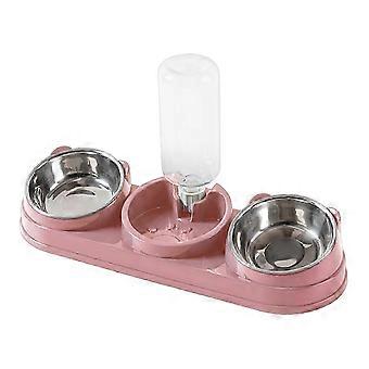 Triple Cat Bowls Pet Feeder mit Wasserspender 15tilted Raised Cat Dish Futter