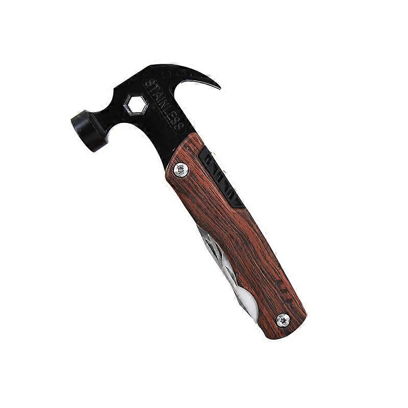 Portable Foldable Stainless Steel Multi-functional Claw Hammer Multi-purpose Combination Tool Hammer for Outdoor Use
