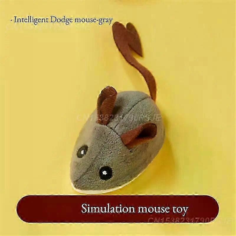 Interactive Cat Toy with Realistic Mouse Sounds and Irregular Motion, Battery Operated Plush Mouse