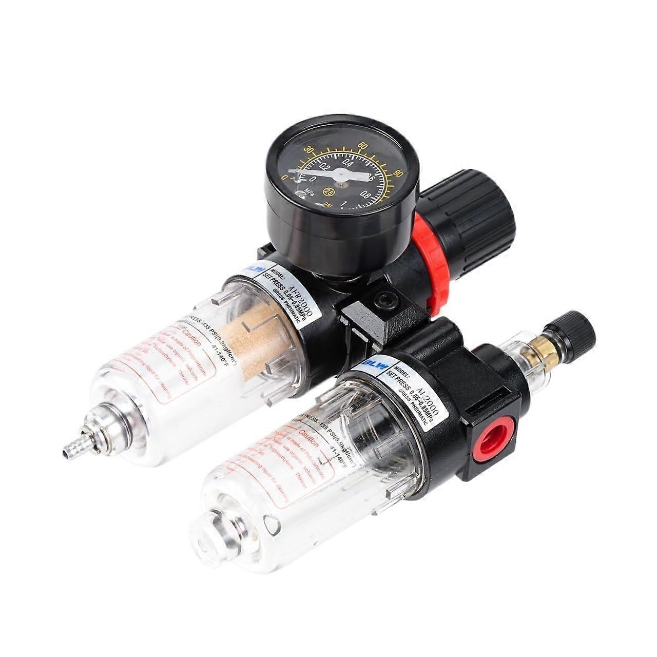 G1/4 Air Compressor Filter Regulator Lubricator AFC2000 AL2000 with Oil Water Separation