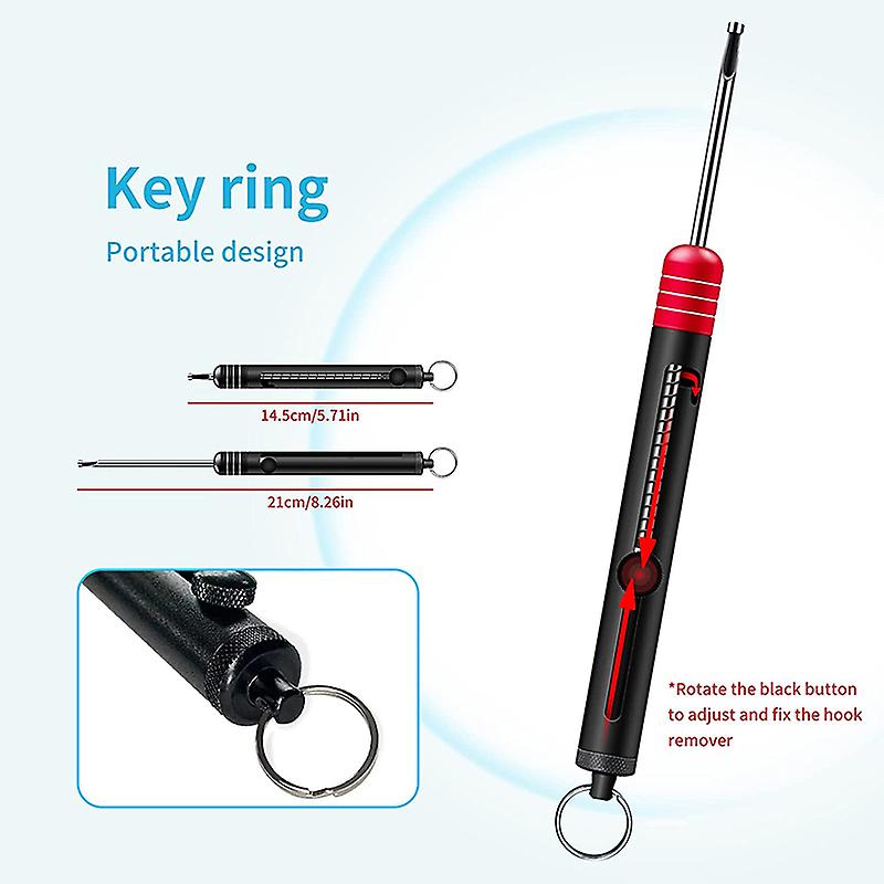 Telescopic Fishing Hook Remover Tool With Hanging Ring Aluminum Alloy